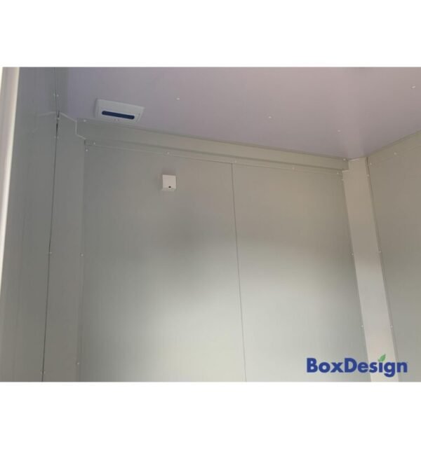 Módulo pré-fabricado preto – Elegante, isolado e multifuncional