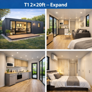 T1 2×20ft – Expand (Sala ampla + quarto)
