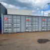 Contentor marítimo High Cube de 40 pés com 4 portas laterais – Usado