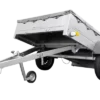 Reboque para automóveis Garden Trailer 201 KIPP 200×125 cm 750 kg [com lona plana, roda de apoio e suporte de lona]-Novo