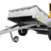Reboque para automóveis Garden Trailer 201 KIPP 200×125 cm 750 kg [com lona plana, roda de apoio e suporte de lona]-Novo