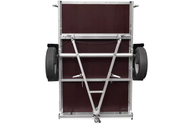 Reboque para automóveis Garden Trailer 201 KIPP 200×125 cm 750 kg [com lona plana, roda de apoio e suporte de lona]-Novo