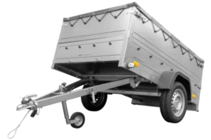 Reboque basculável Garden Trailer 201 KIPP com taipais adicionais, roda de apoio e lona plana-Novo