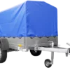 Reboque com lona Garden Trailer 201 KIPP [com roda de apoio, lona azul alta e arcos altos]-Novo