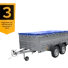 Reboque com dois eixos Garden Trailer 264/2 KIPP incl. taipais adicionais e lona plana-Novo