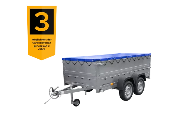 Reboque com dois eixos Garden Trailer 264/2 KIPP incl. taipais adicionais e lona plana-Novo